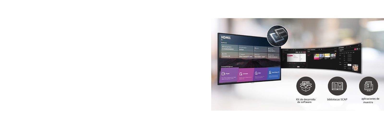 La  interfaz gráfica de usuario intuitiva permite realizar varias tareas al mismo tiempo.