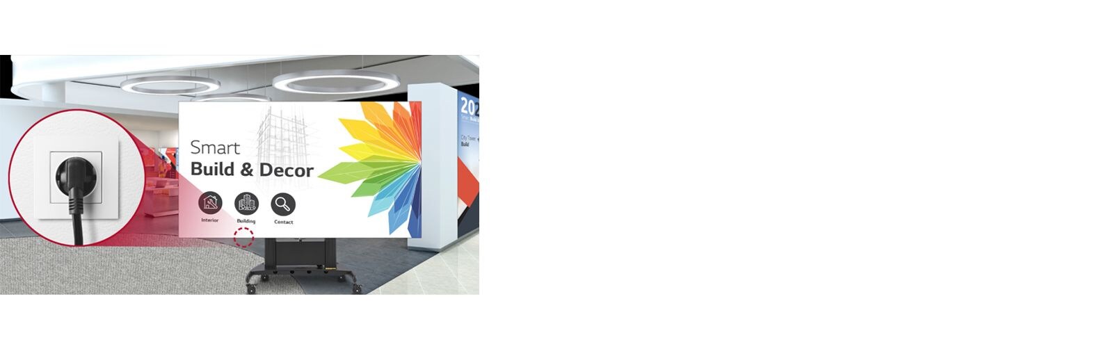 Para describir la serie LAEC se puede simplemente conectar a un suministro de energía, para mostrar la parte de conexión de energía.