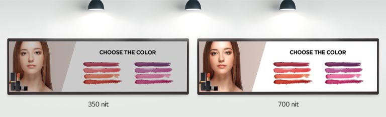Pantalla interior que ofrece una experiencia visual nítida y vívida