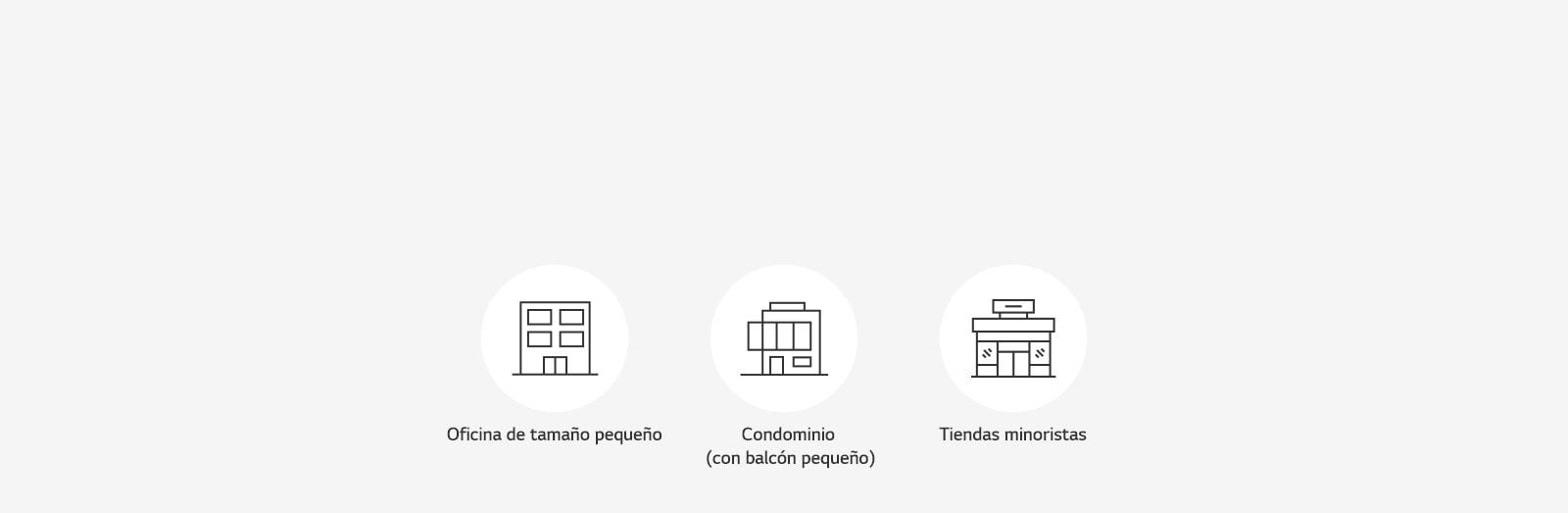 Una imagen que expresa los espacios donde se puede instalar Multi V S como iconos.