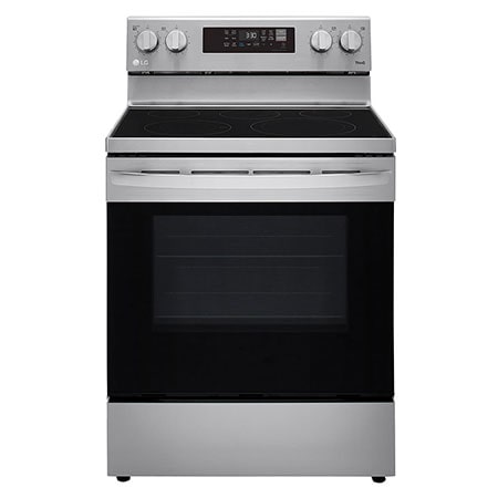 Imagen frontal de la cocina LG LRGL5847S con Instaview y Freidora de Aire disponible en LG Ecuador
