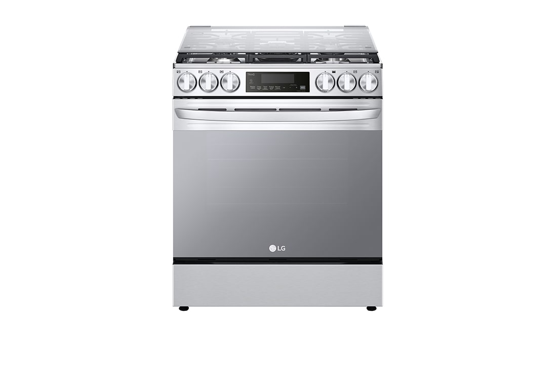 LG Estufa a Gas de 5.8 p³  5/Triple Quemador Freidora de aire ThinQ™ EasyClean , LRGL5845S, LRGL5845S
