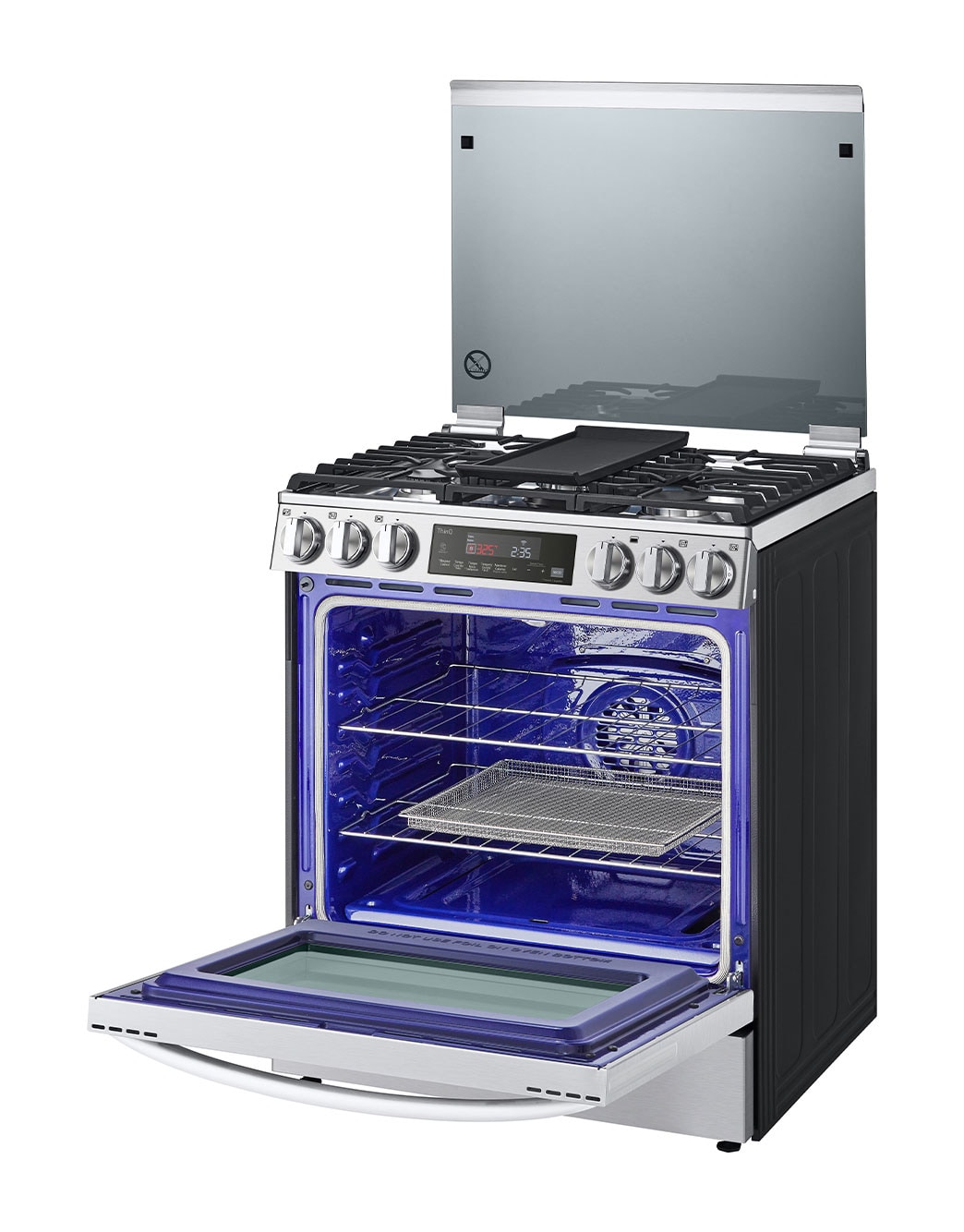 Estufa a Gas 5.8p³ LG LRGL5847S InstaView Air Fryer ThinQ