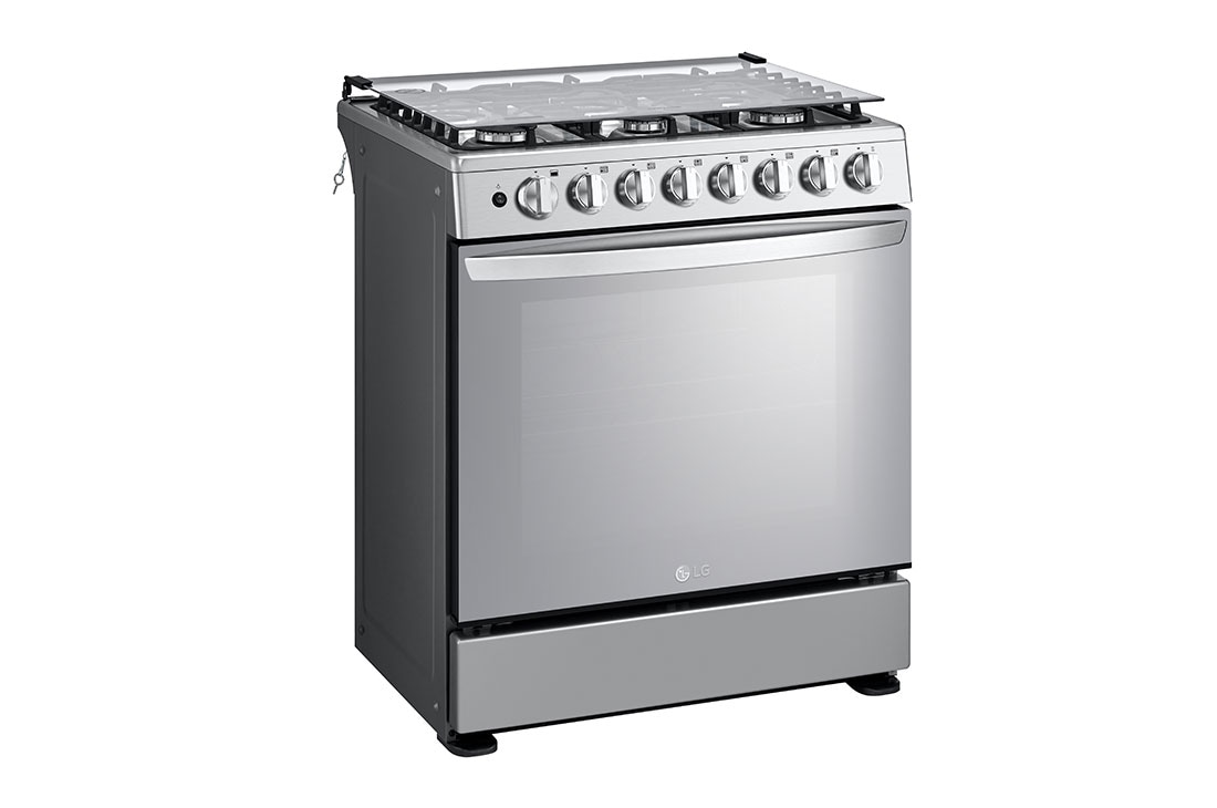 LG Estufa a gas 5.2pᶟ 6 Quemadores Puerta de Doble Capa tipo Espejo	, Lado Derecho Puerta Abierta, LRGZ5255S, thumbnail 10