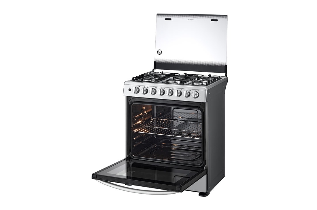 LG Estufa a gas 5.2pᶟ 6 Quemadores Puerta de Doble Capa tipo Espejo	, Lado Derecho Puerta Abierta, LRGZ5255S, thumbnail 13