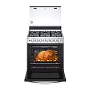 LG Estufa a gas 5.2pᶟ 6 Quemadores Puerta de Doble Capa tipo Espejo	, Frente Luz Prendida, LRGZ5255S, thumbnail 2