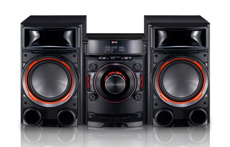 LG XBOOM CM8330 Mini componente con 800W de potencia y X-Metal Bass. Contrólalo desde tu dispositivo Bluetooth, CM8330