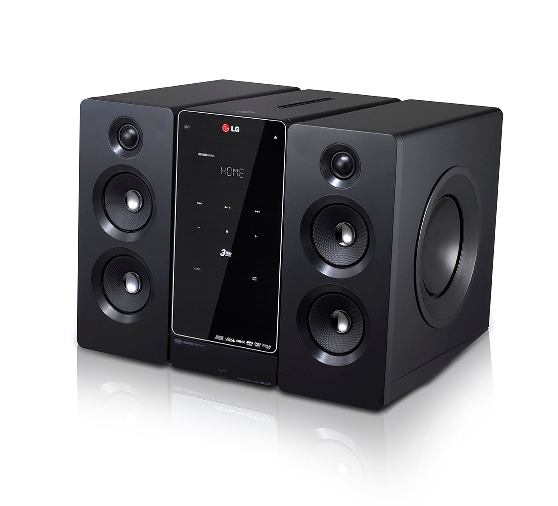 LG XBOOM  DM2740 Microcomponente con 160W de potencia, conectividad bluetooth y reproducción de DVD, DM2740