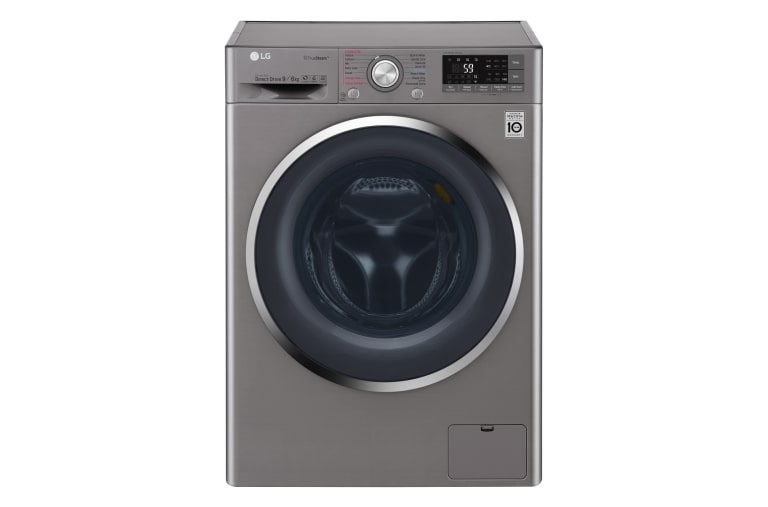 LG Lavasecadora Secadora Direct Drive Inverter con 10.5kg/6kg de Capacidad, Tecnología 6 Motion, color plateado, WD11EBS6, thumbnail 1