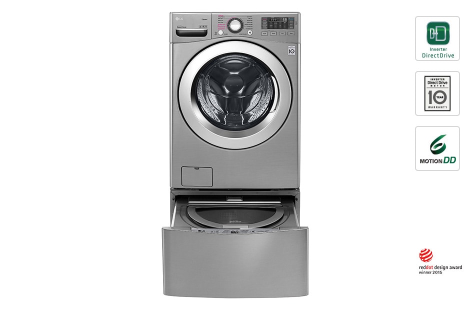 LG 20kg Lavadora Carga Frontal con Direct Drive Inverter & Smart Diagnosis™ Color Acero, WM20VVS6