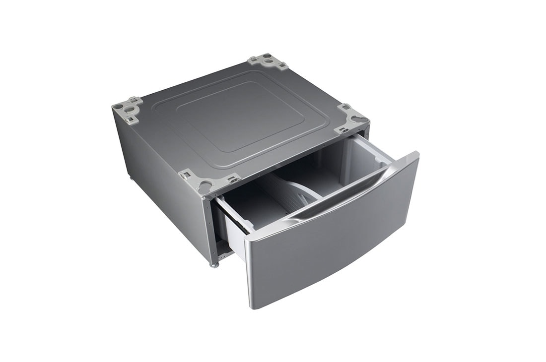 LG Pedestal para Lavandería de 27'' color Acero, vista de cajón abierto, WDP4V