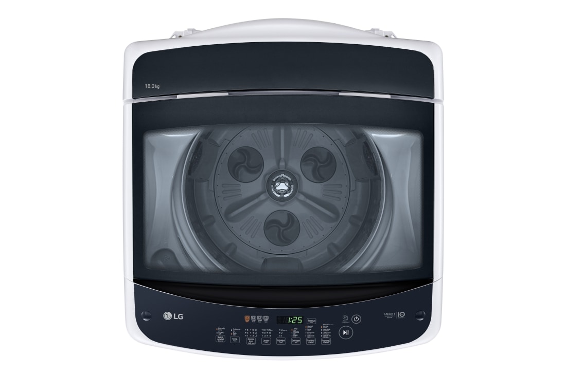 LG 18kg Lavadora Carga Superior, Smart Inverter, Smart Motion, TurboDrum™, Color Blanco, Imagen Perspectiva Superior de Lavadora de Carga Superior LG WT18WSBP con Smart Inverter | LG Ecuador, WT18WSBP, thumbnail 3