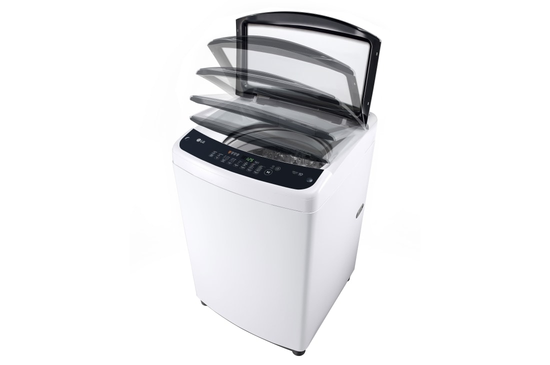 LG 18kg Lavadora Carga Superior, Smart Inverter, Smart Motion, TurboDrum™, Color Blanco, Perspectiva Lateral con la puerta abierta de Lavadora de Carga Superior LG WT18WSBP con Smart Inverter | LG Ecuador, WT18WSBP, thumbnail 7