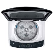 LG 18kg Lavadora Carga Superior, Smart Inverter, Smart Motion, TurboDrum™, Color Blanco, Perspectiva Superior de Lavadora de Carga Superior LG WT18WSBP con Smart Inverter con la puerta abierta| LG Ecuador, WT18WSBP, thumbnail 4