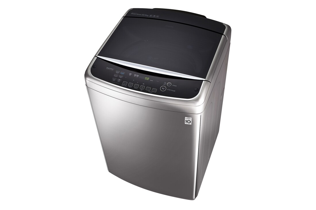 LG 22kg Lavadora Carga Superior con Direct Drive Inverter con Vapor & SmartThinQ (Wi-Fi), Color Acero , WT22VSS6H