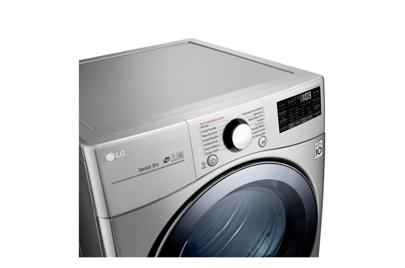 LG 22kg Secadora a Gas de Carga Frontal con vapor & SmartThinQ(Wi-Fi