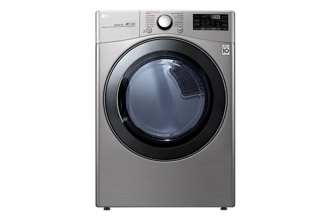 LG 22kg Secadora Eléctrica de Carga Frontal con vapor & SmartThinQ(Wi-Fi), Color Acero, DF22VV2SBE