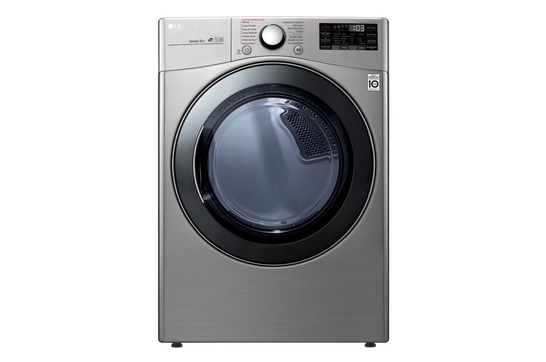 LG 22kg Secadora a Gas Carga Frontal con vapor & SmartThinQ(Wi-Fi), Color Acero, DF22VV2SBG