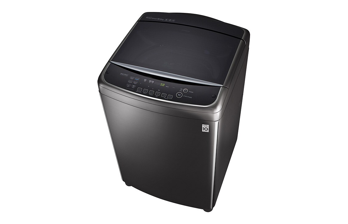 LG 22kg Lavadora Carga Superior con Direct Drive Inverter con Vapor & Smart ThinQ (Wi-Fi), Color Acero negro , WT22BSS6H