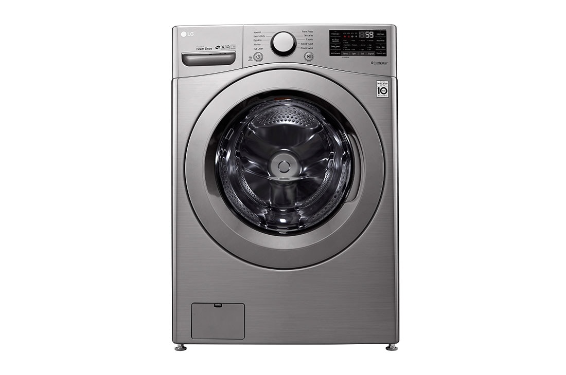 LG 20kg Lavadora Carga Frontal con Direct Drive Inverter & Smart Diagnosis, Color Silver, WM20VV26W, WM20VV26W