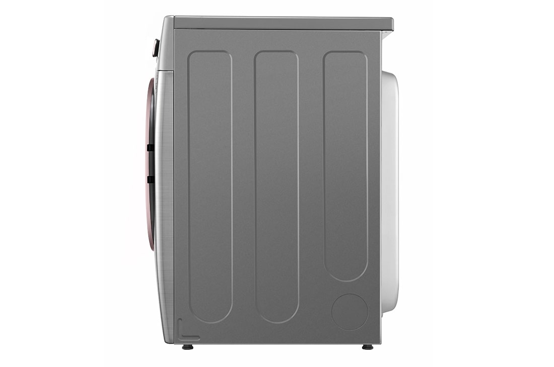 LG 22kg Secadora a Eléctrica de Carga Frontal con TurboSteam™ & SmartThinQ(Wi-Fi), Color Acero, Puerta de Vidrio templado, vista en perspectiva superior, DF22VV2SBRE, thumbnail 7