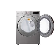 LG 22kg Secadora a Eléctrica de Carga Frontal con TurboSteam™ & SmartThinQ(Wi-Fi), Color Acero, Puerta de Vidrio templado, vista frontal con puerta abierta, DF22VV2SBRE, thumbnail 2