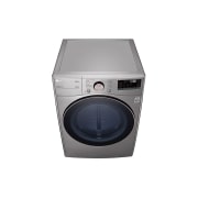 LG 22kg Secadora a Eléctrica de Carga Frontal con TurboSteam™ & SmartThinQ(Wi-Fi), Color Acero, Puerta de Vidrio templado, vista lateral izquierda con la puerta abierta, DF22VV2SBRE, thumbnail 10