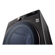 LG Secadora a Gas de Carga Frontal 22kg/48lbs con TurboSteam™ y ThinQ (Wi-Fi), Color Acero Negro, Perspectica inferior del panel de la secadora a gas LG DF22BV2BR, DF22BV2BR, thumbnail 5