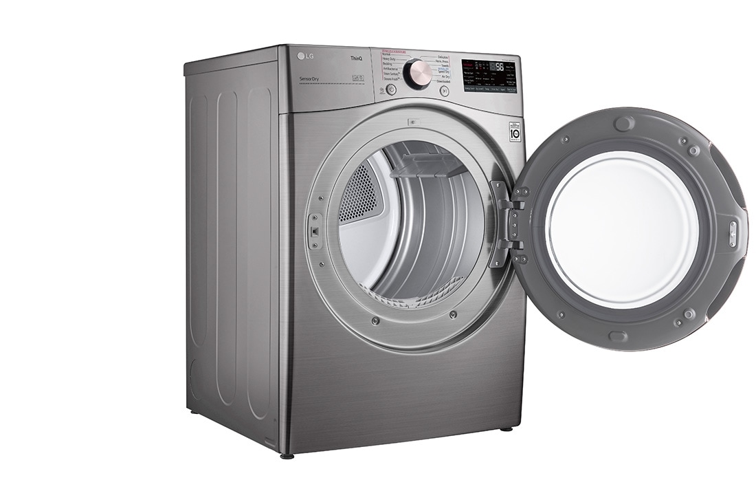 LG 22kg Secadora Eléctrica de Carga Frontal con TurboSteam™ & SmartThinQ(Wi-Fi), Color Stainless Steel, Puerta de Vidrio templado, DF22VV2SBRE, DF22VV2SBRE, thumbnail 4