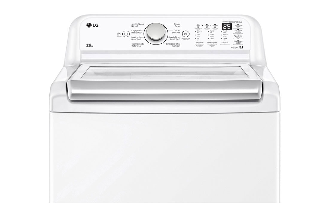 LG 22kg Lavadora Carga Superior con Direct Drive Inverter & Smart Diagnosis, Color Blanco , Detalle del Panel de Lavadora de Carga Superior LG WT22WT6HK con 6 Motion DD | LG Ecuador, WT22WT6HK, thumbnail 7