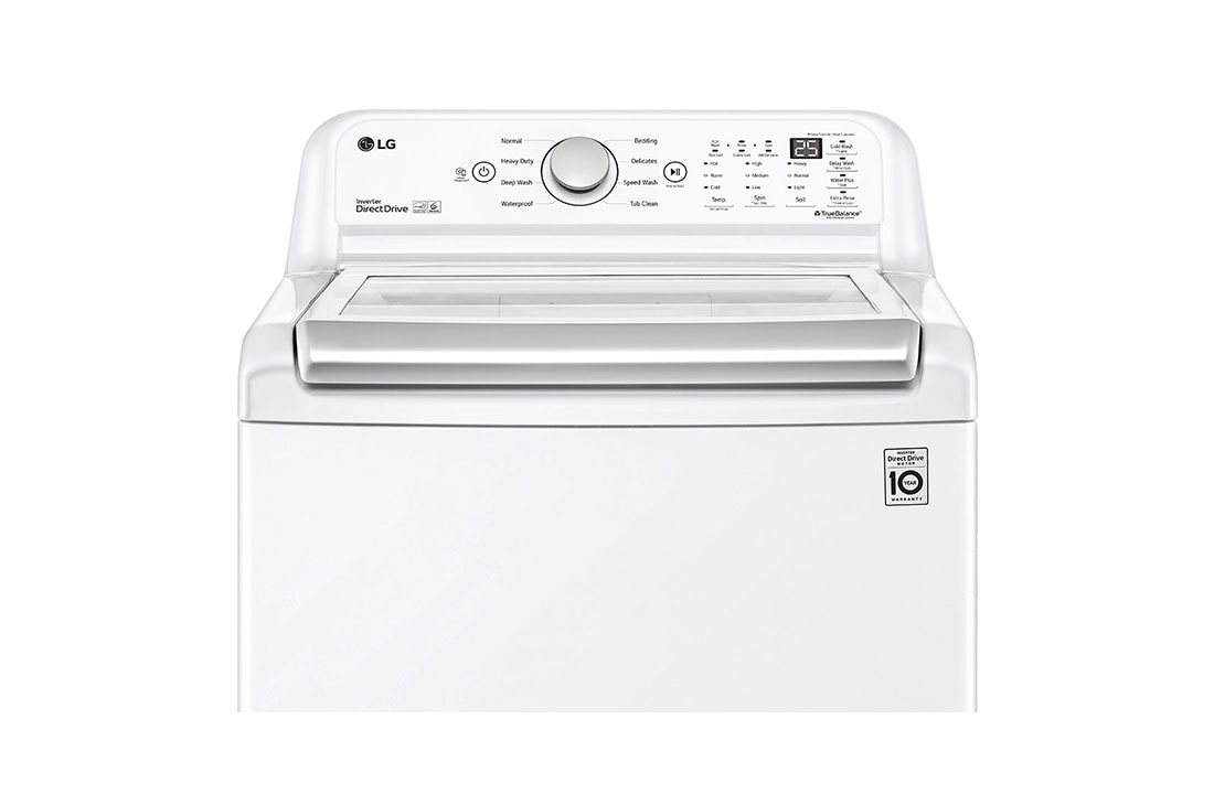 LG Lavadora LG Carga Superior Inverter DD con sistema 6 Motion DD 25 Kg - Blanco, font view, WT25WT6HK, thumbnail 3