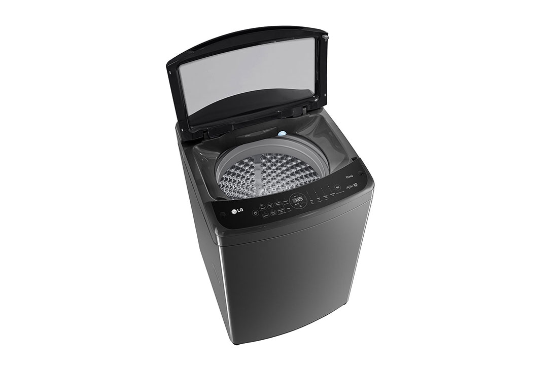 LG Lavadora LG Carga Superior Inteligente Motor Inverter AI DD™ (Inteligencia Artificial) con TurboWash™, ThinQ, 21 Kg - Negro, Top view open, WT21MV6, thumbnail 11