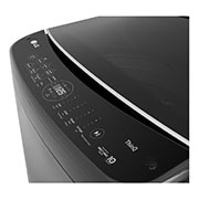 LG Lavadora LG Carga Superior Inteligente Motor Inverter AI DD™ (Inteligencia Artificial) con TurboWash™, ThinQ, 21 Kg - Negro, Rear view, WT21MV6, thumbnail 5