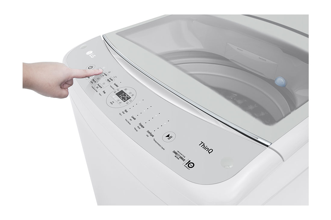 LG Lavadora Carga Superior LG 21Kg Motor Inverter AI DD™ (AI) con TurboWash™ ThinQ™ Blanco, Rear view, WT21BWV6, thumbnail 11
