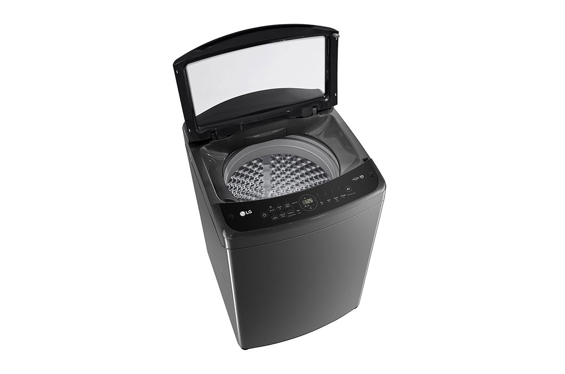 LG Lavadora LG Carga Superior Motor Inverter AI DD™ (Inteligencia Artificial) con 6 Motion DD 19 Kg - Negro, Top Left Perspective Open view, WT19MV6T, thumbnail 11