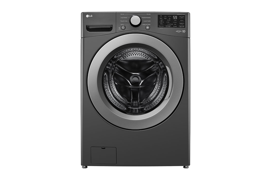 LG Lavadora Carga Frontal LG 25Kg  Direct Drive™ Inverter & Smart Diagnosis, Middle Black, frontal, WM25MV2S6W