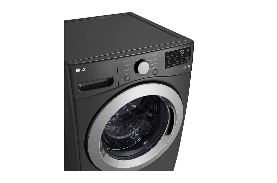 LG Lavadora Carga Frontal LG 25Kg  Direct Drive™ Inverter & Smart Diagnosis, Middle Black, right angle, WM25MV2S6W, thumbnail 6