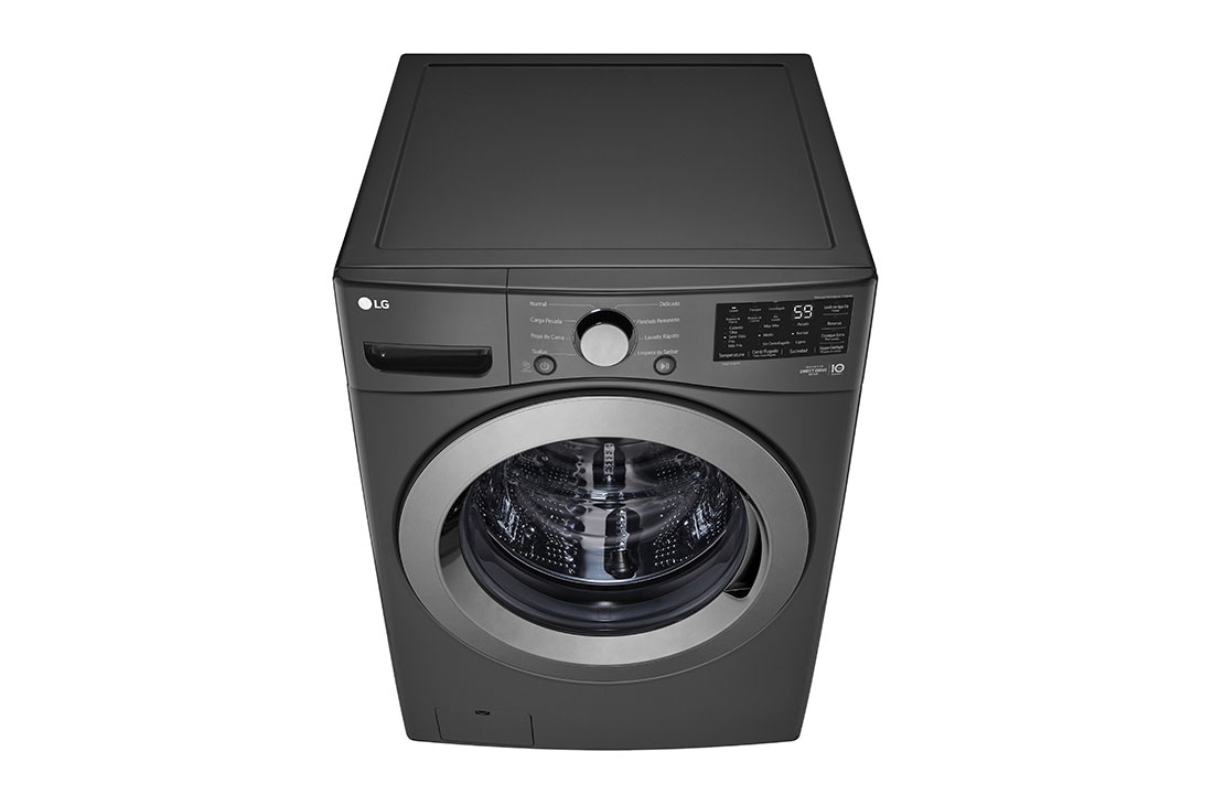 LG Lavadora Carga Frontal LG 25Kg  Direct Drive™ Inverter & Smart Diagnosis, Middle Black, top view, WM25MV2S6W, thumbnail 9