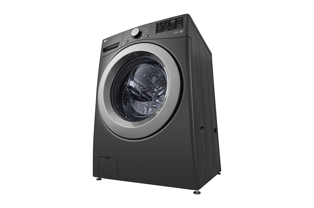 LG Lavadora Carga Frontal LG 25Kg  Direct Drive™ Inverter & Smart Diagnosis, Middle Black, left side down view, WM25MV2S6W, thumbnail 12