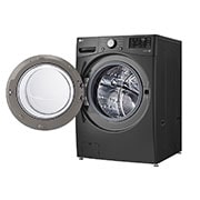 LG Lavadora Carga Frontal LG 25Kg  Direct Drive™ Inverter & Smart Diagnosis, Middle Black, drum open, WM25MV2S6W, thumbnail 13