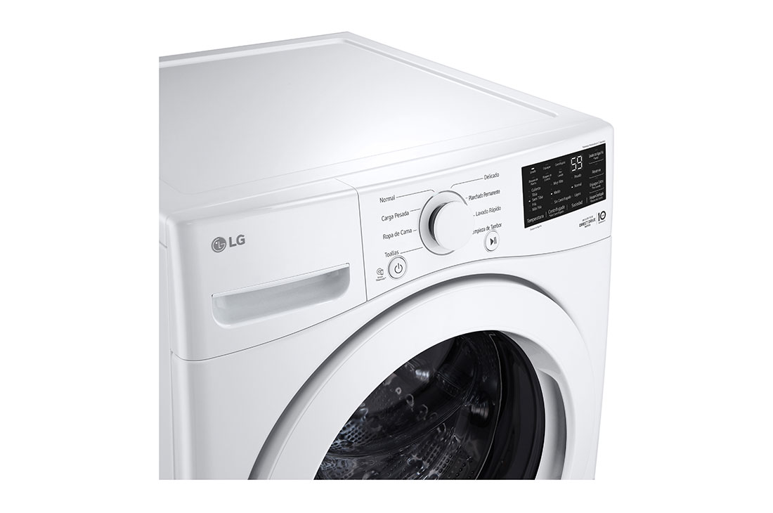 LG Lavadora Carga Frontal LG 25Kg  Direct Drive™ Inverter & Smart Diagnosis, Blanco, left top view, WM25WV2S6W, thumbnail 6