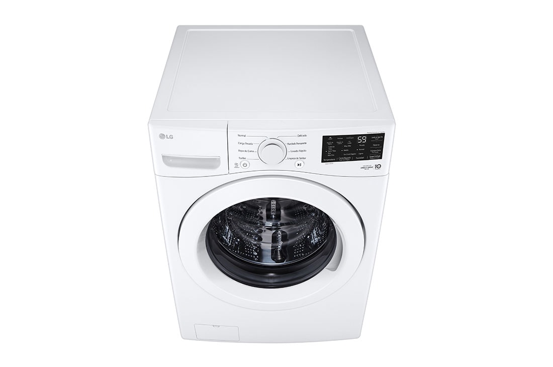 LG Lavadora Carga Frontal LG 25Kg  Direct Drive™ Inverter & Smart Diagnosis, Blanco, top view, WM25WV2S6W, thumbnail 9
