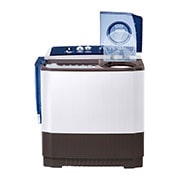 LG Lavadora LG Carga Superior Doble tina con Sistema sin aspas Roller- Jet 15 Kg – Color Blanca, Front view with door open, WP15WAR, thumbnail 2