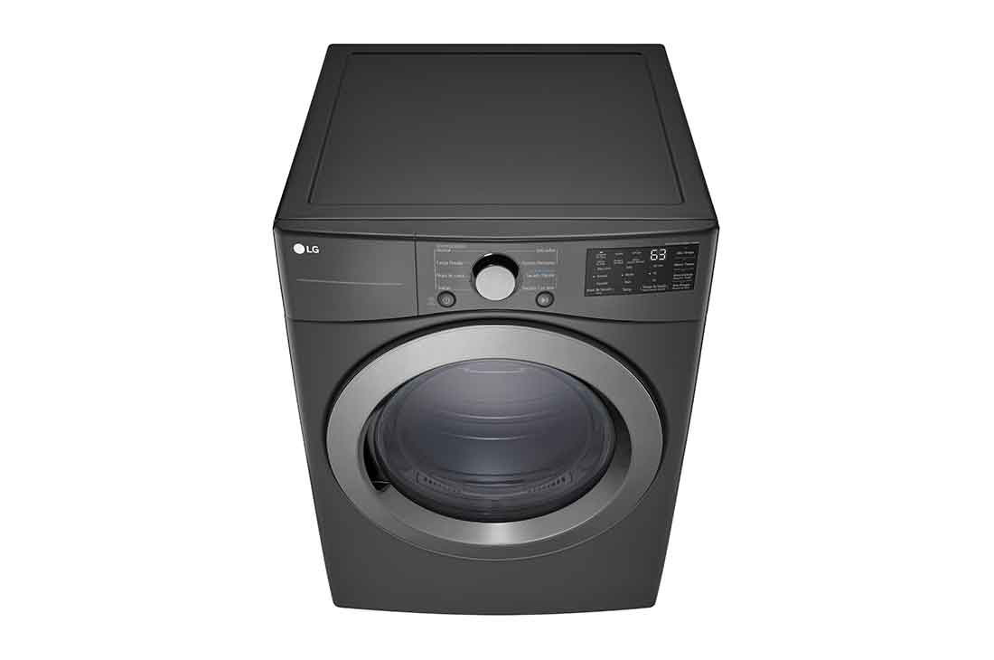 LG Secadora Eléctrica Carga Frontal 7.4pᶟ Sensor Dry Smart Diagnosis™ Middle Black, Top Panel view 2, DF50MV2S6WE, thumbnail 7