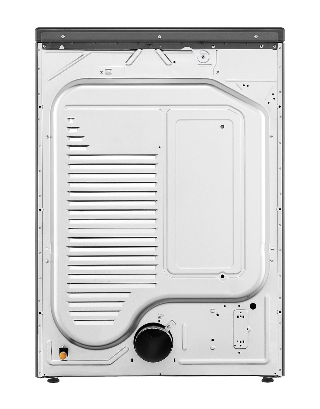 LG Secadora Eléctrica Carga Frontal 7.4pᶟ Sensor Dry Smart Diagnosis™ Middle Black, Rear view, DF50MV2S6WE