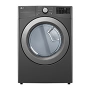 LG Secadora Carga Frontal a Gas LG 7.4 cu.ft Sensor Dry Smart Diagnosis™ Middle Black, front view, DF50MV2S6W, thumbnail 1
