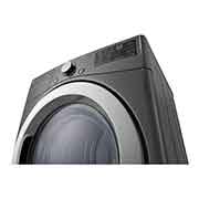 LG Secadora Carga Frontal a Gas LG 7.4 cu.ft Sensor Dry Smart Diagnosis™ Middle Black, perspective view, DF50MV2S6W, thumbnail 5
