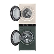 LG Torre de lavado WashTower™ LG 25Kg(lavado) / 22Kg (Modelo a Gas.) Carga Frontal Inverter AI DD™ ThinQ Color: Beige / Verde, Vista cercana de la entrada del detergente, WK25GBS6, thumbnail 5