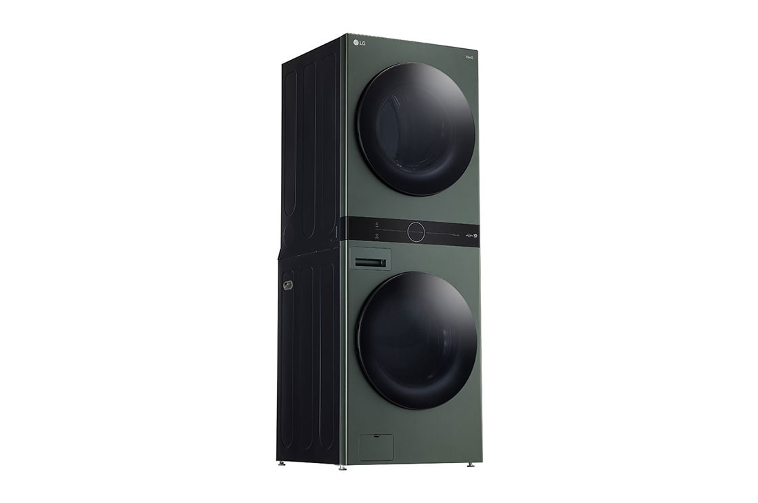 LG Torre de Lavado WashTower™ LG ThinQ™ 25Kg (lavado)/ 22Kg (Secado Eléctrica) AI Direct Drive™ Steam Color Verde, side view, WK25GGS6E, thumbnail 6