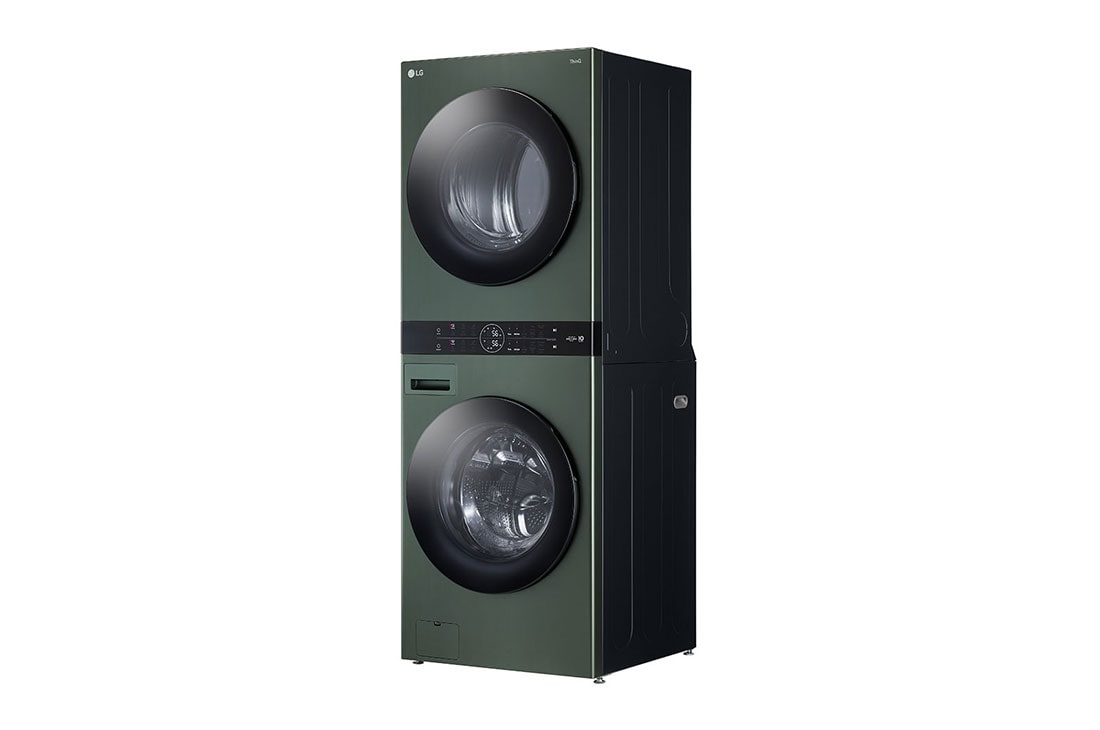 LG Torre de Lavado WashTower™ LG ThinQ™ 25Kg (lavado)/ 22Kg (Secado Eléctrica) AI Direct Drive™ Steam Color Verde, side view, WK25GGS6E, thumbnail 9